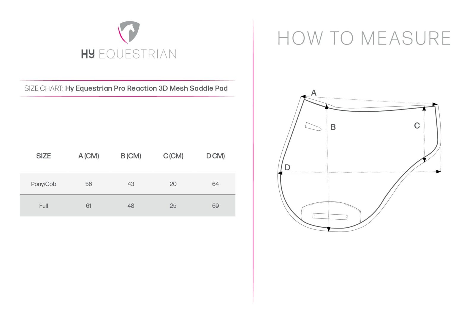 3D Mesh Saddle Pad -Pro Reaction by Hy Equestrian - Image 10