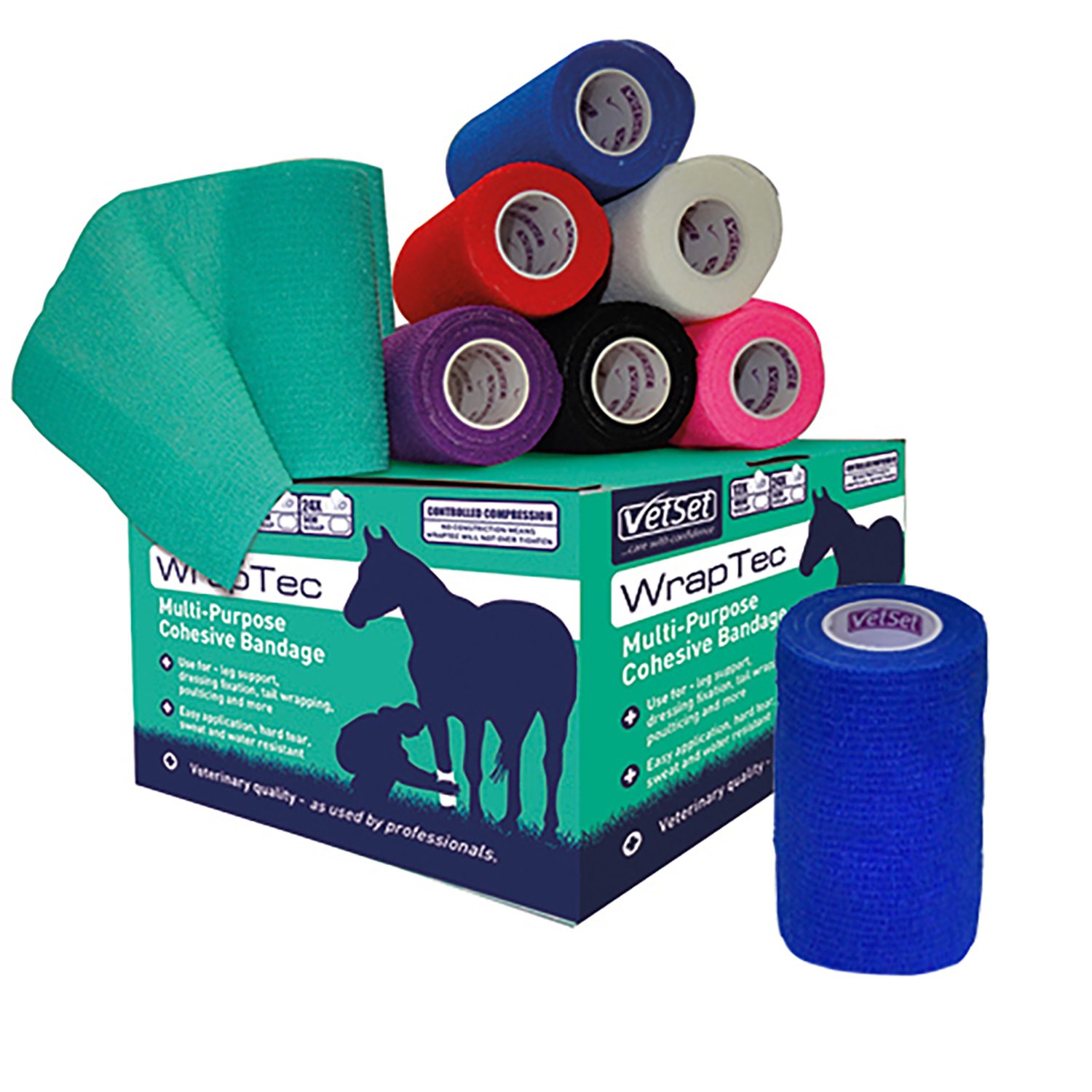 VetSet WrapTec Cohesive Bandage -100mm - Image 2