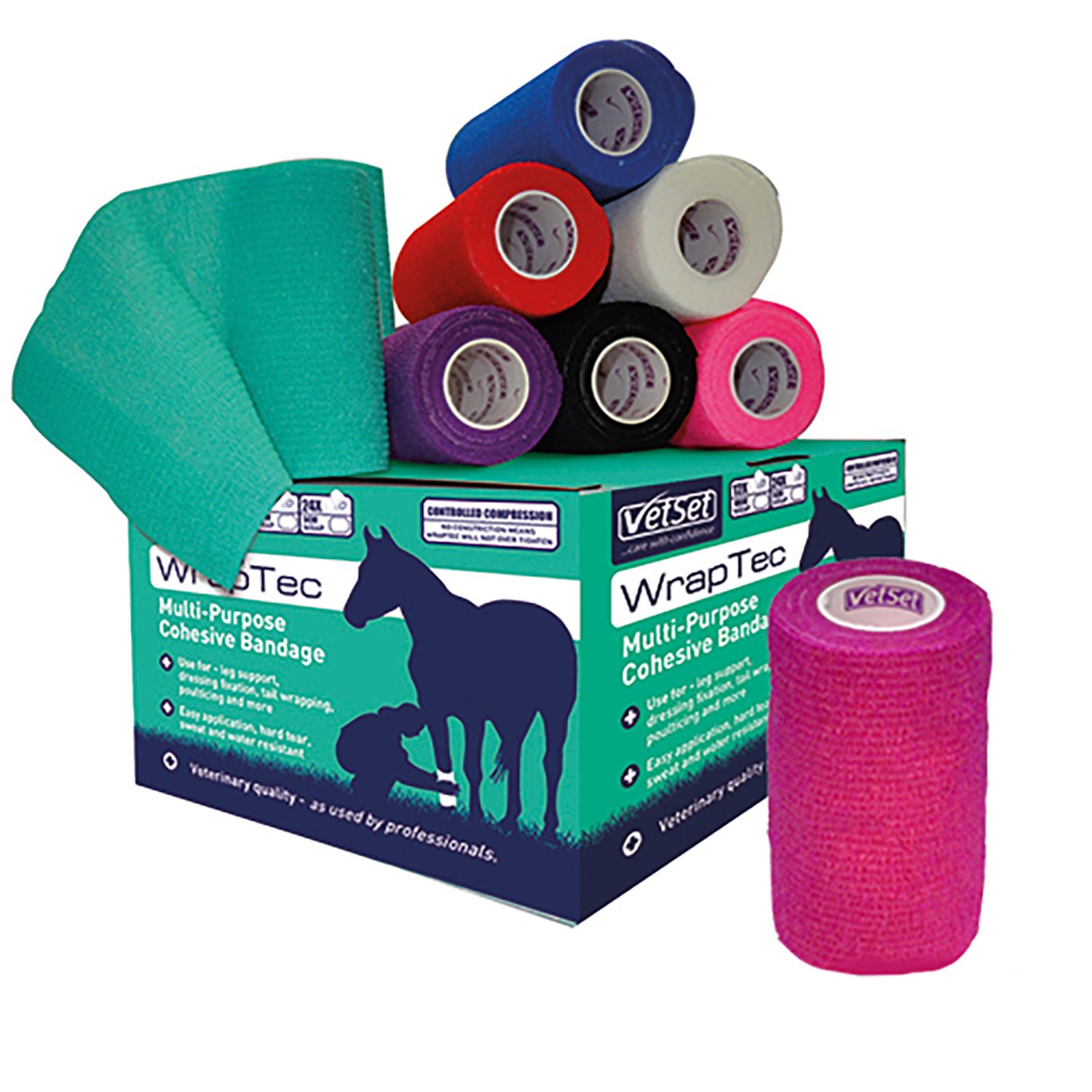 VetSet WrapTec Cohesive Bandage -100mm - Image 4
