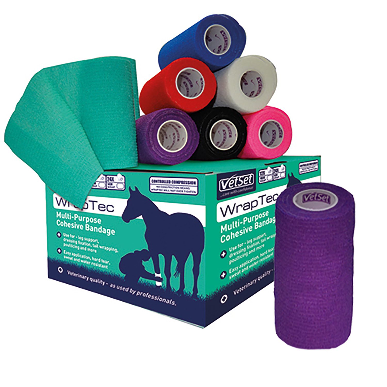 VetSet WrapTec Cohesive Bandage -100mm - Image 5