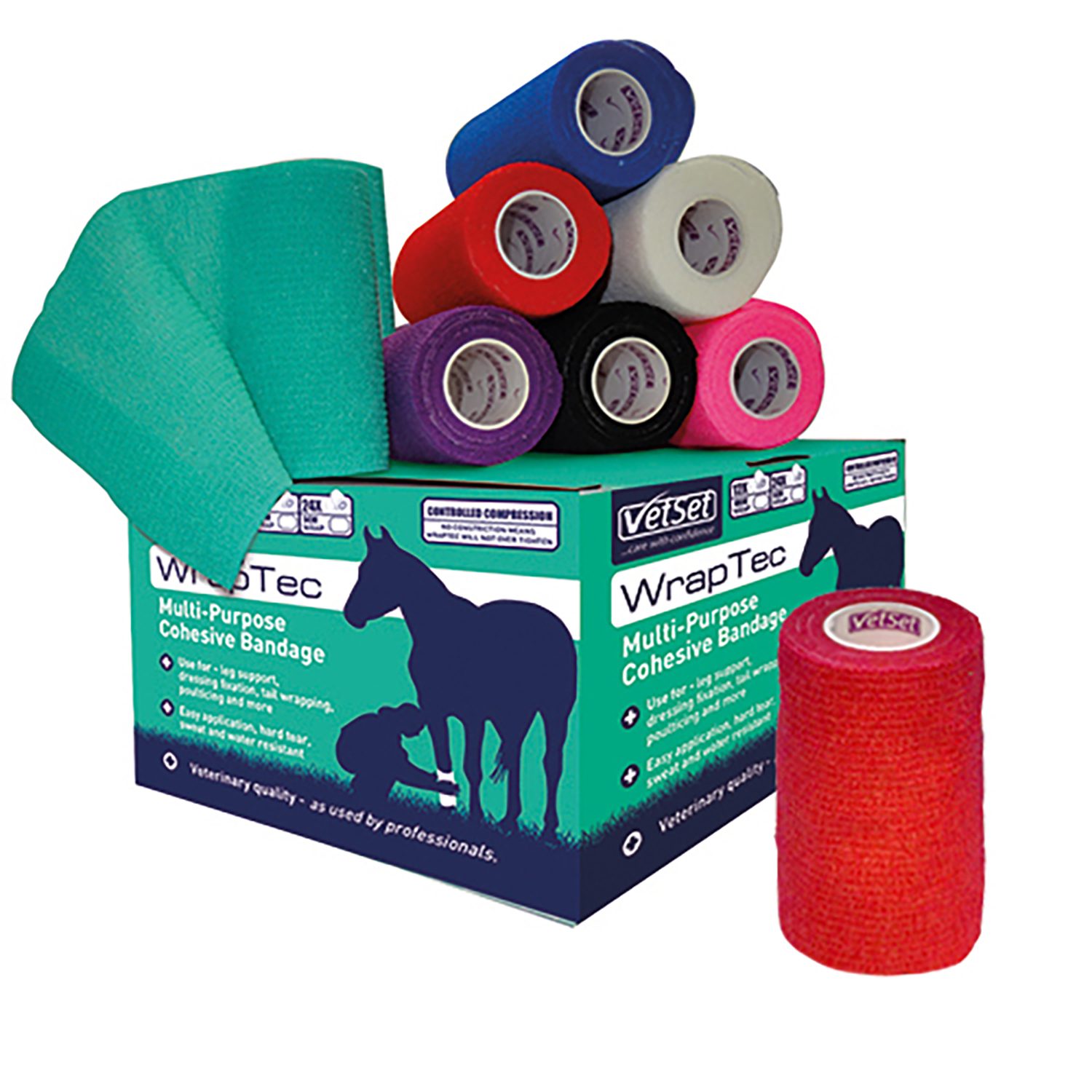 VetSet WrapTec Cohesive Bandage -100mm - Image 6