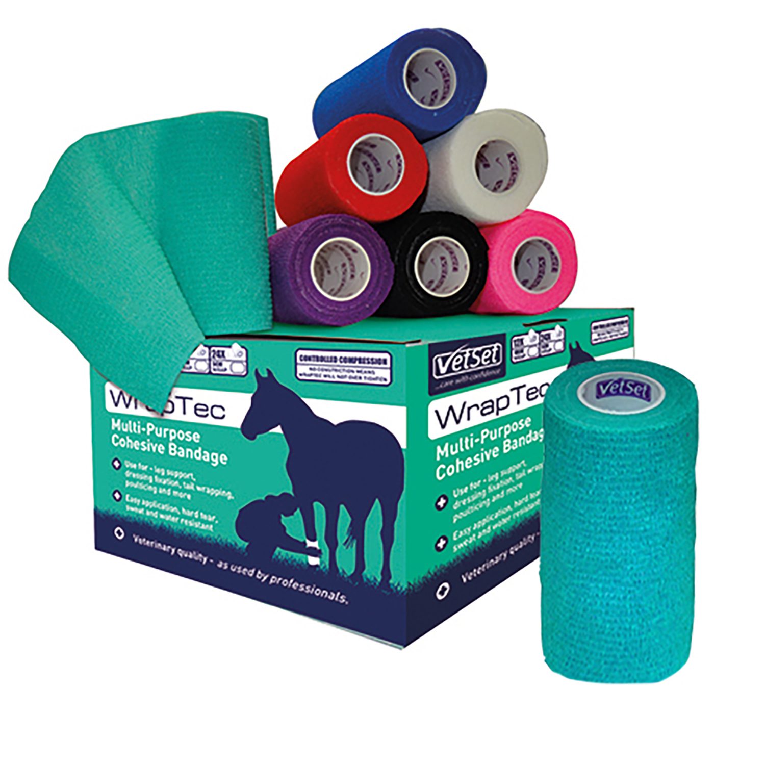 VetSet WrapTec Cohesive Bandage -100mm - Image 3