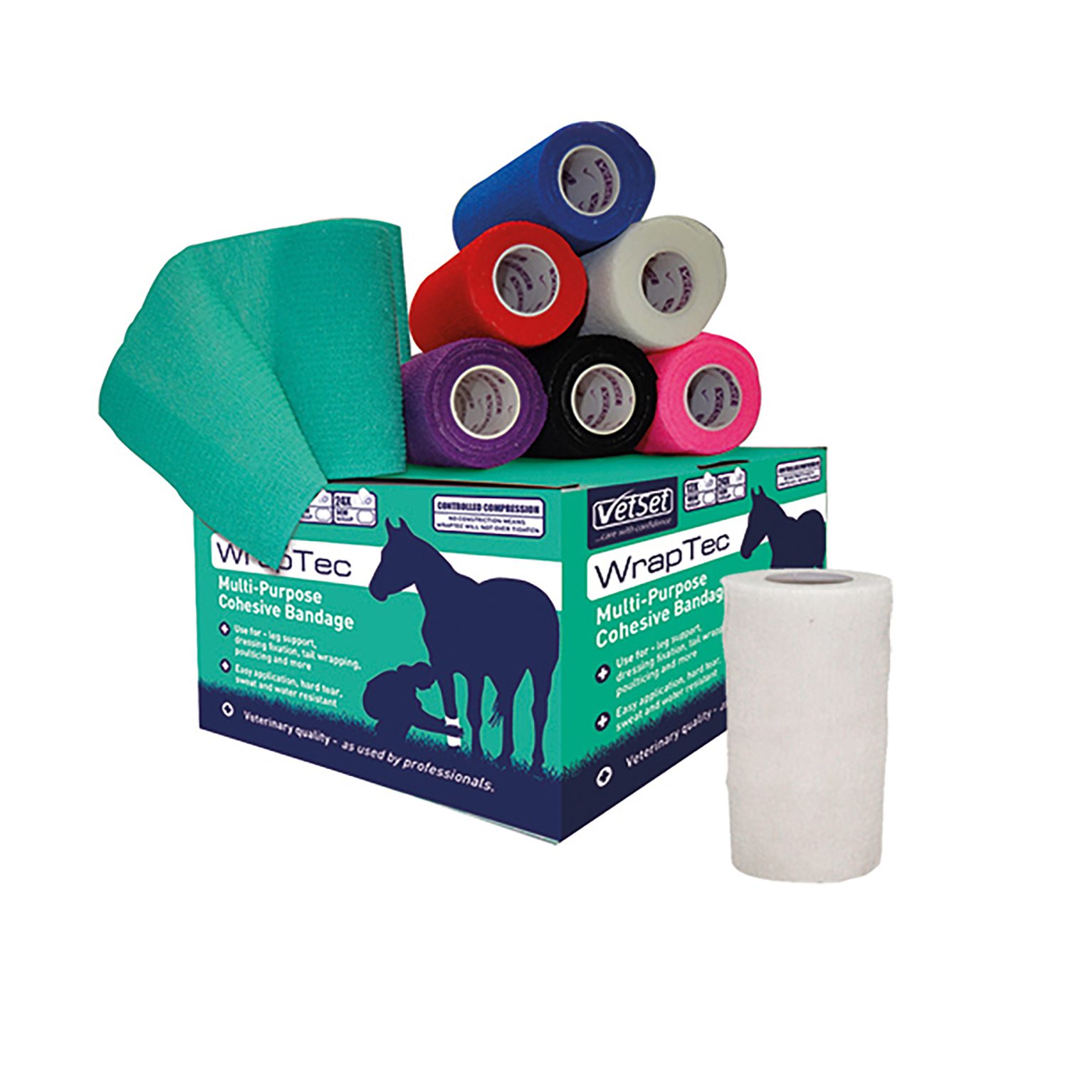 VetSet WrapTec Cohesive Bandage -100mm - Image 7