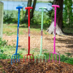 Red Gorilla Tubular Manure Fork 4 Prong T-Handle Click & Collect