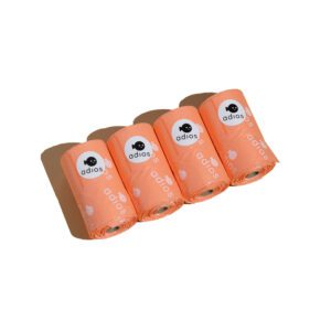 Adios Poo Bags 4 Rolls -Handle