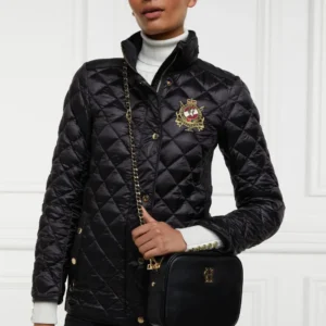 Holland Cooper Diamond Quilt Classic Jacket -Black