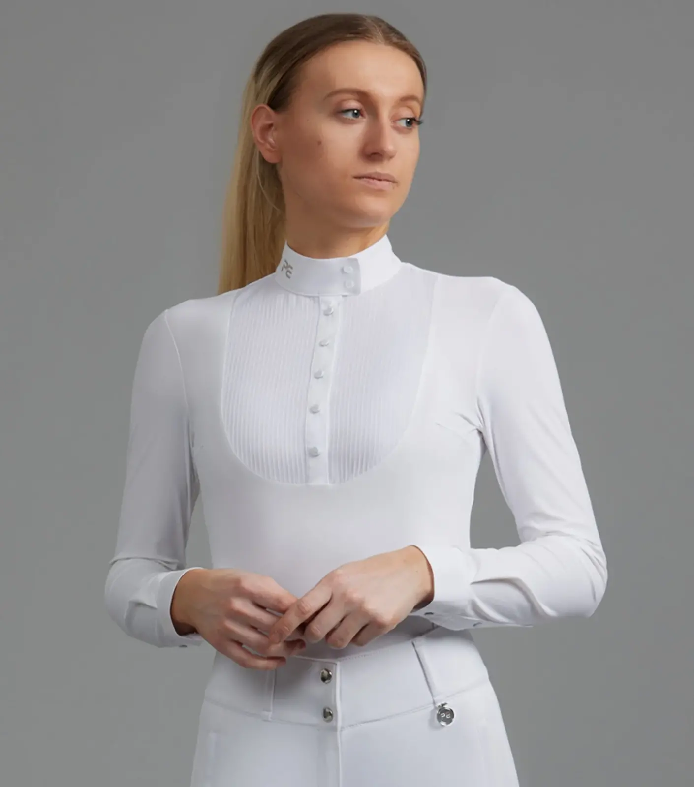 Premier Equine Ladies Long Sleeve Competition Shirt -Navarra - Image 3
