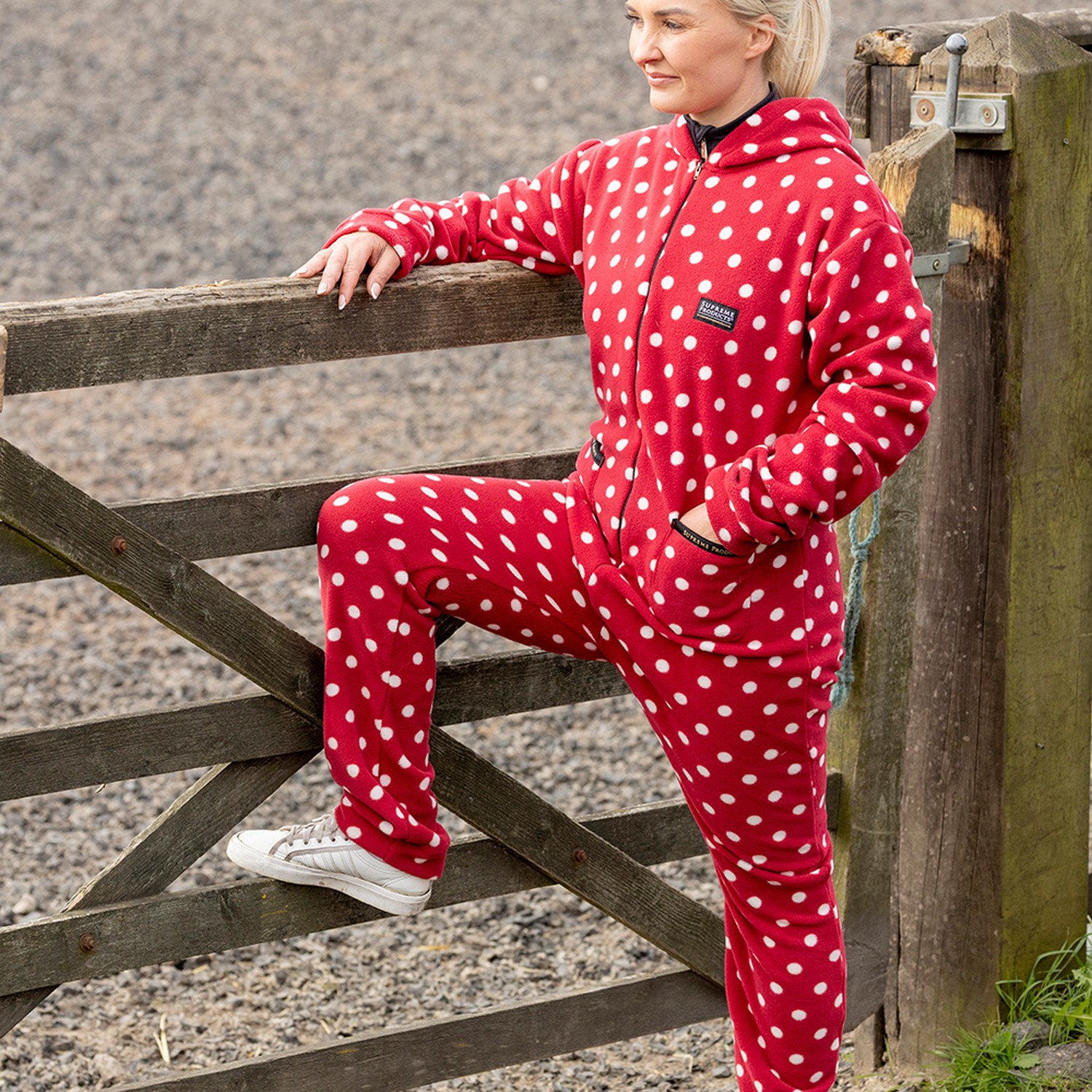Dotty Fleece Onesie -Adult by Supreme Products - Image 2