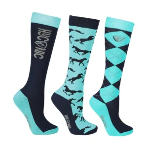Hy Equestrian Children's and Mizs Pattern Socks (Pack of 3) -HyCONIC