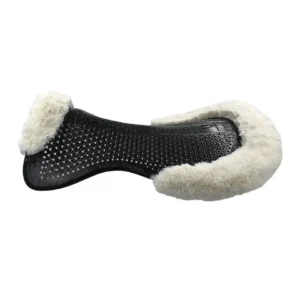 Horsena Regular Dressage Gel Pad with Rolled Edge Real Sheepskin 