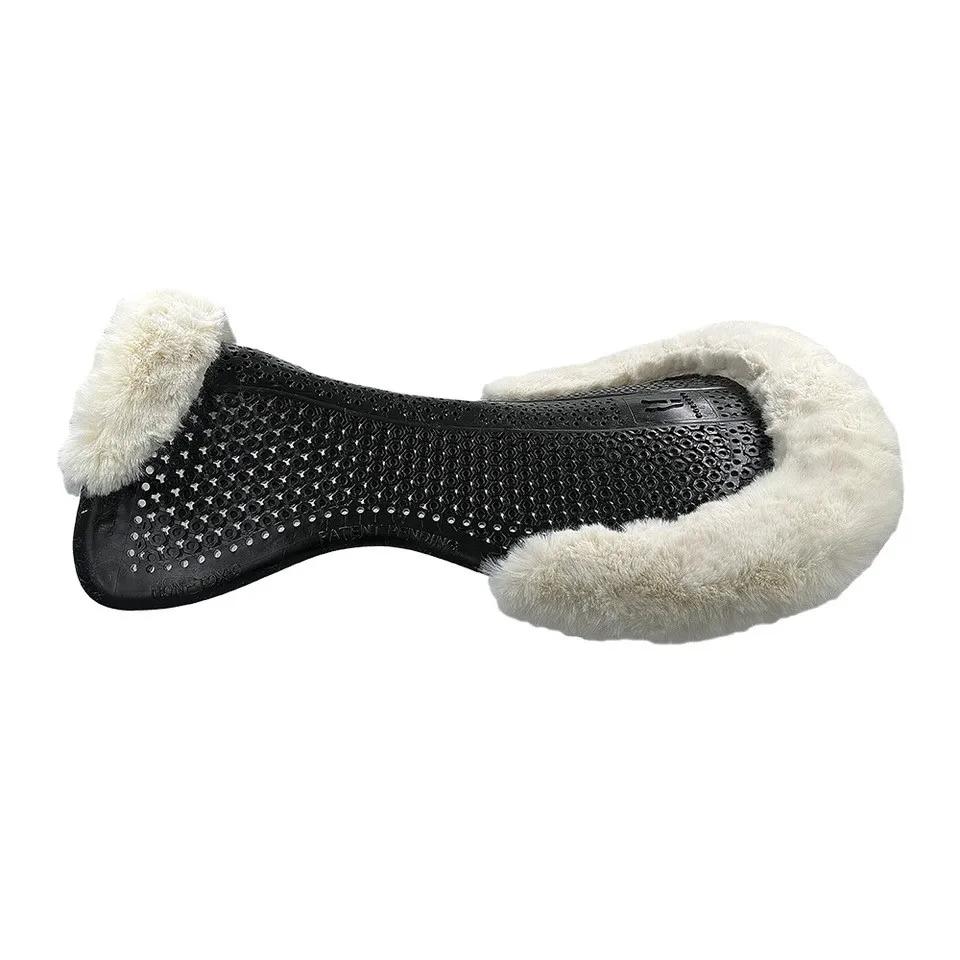Horsena Regular Dressage Gel Pad with Rolled Edge Real Sheepskin