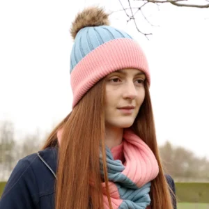Hy Equestrian Luxury Bobble Hat & Snood Bundle -Synergy 