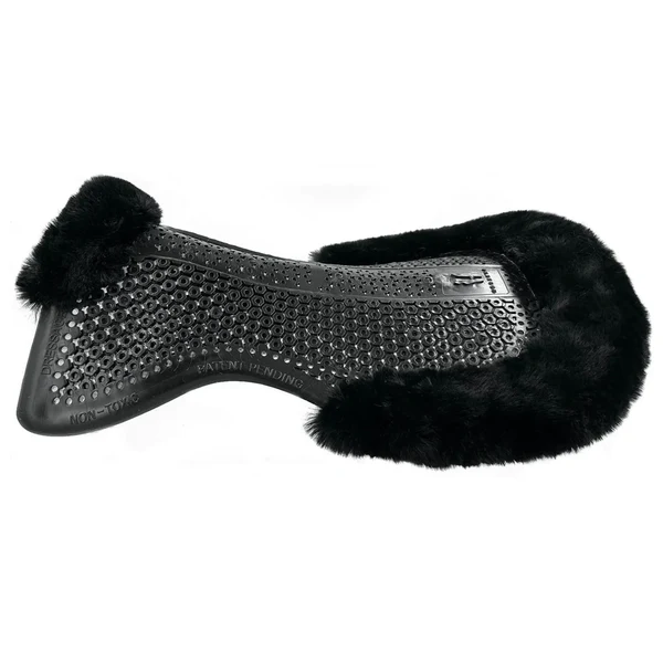 Horsena Regular Dressage Gel Pad with Rolled Edge Real Sheepskin - Image 2