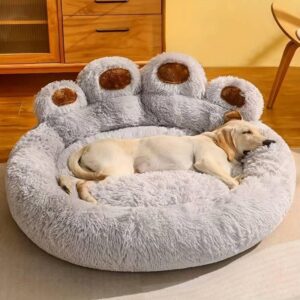 Paw Donut Pet Bed -Faux Fur