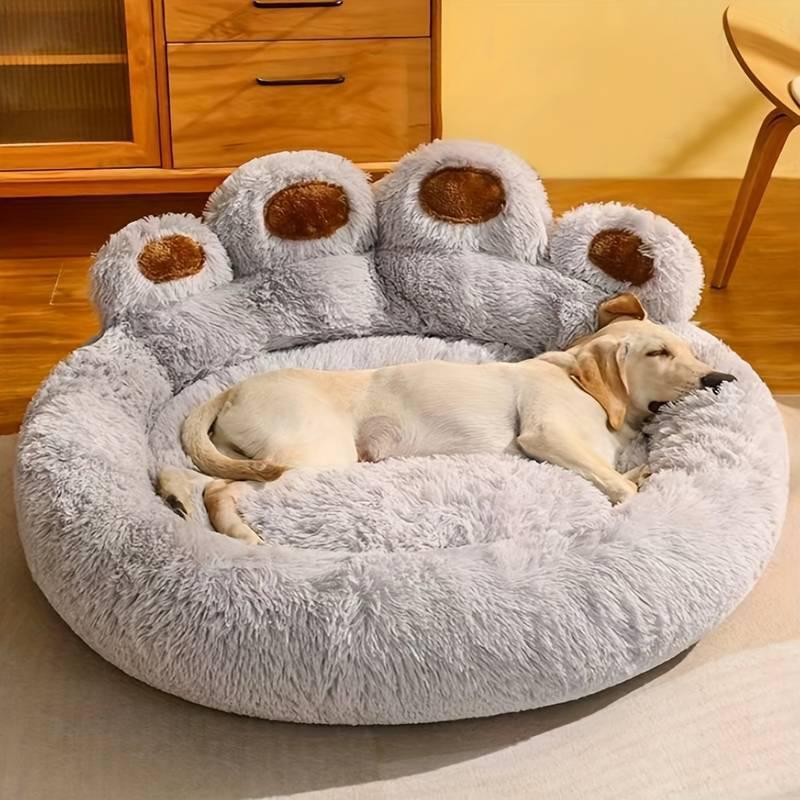 Paw Donut Pet Bed -Faux Fur