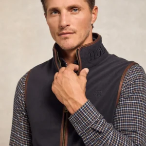 Holland Cooper Country Fleece Gilet Mens -Ink Navy