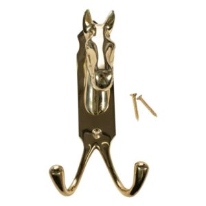 HKM Horse Head with Two Hooks -Brass