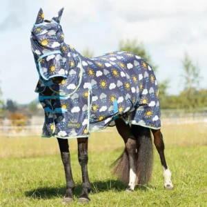 Hy Equestrian Fly Mask with Ears and Detachable Nose -Come Rain or Shine