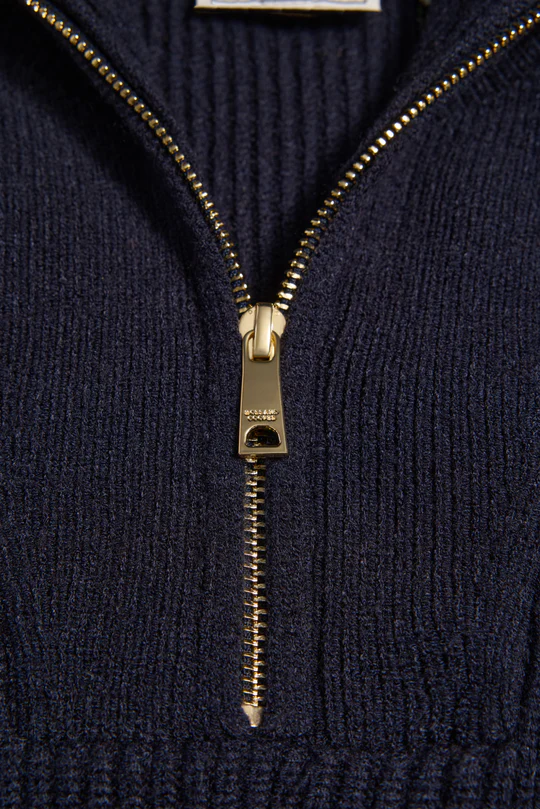 Holland Copper Jessica Quarter Zip Knit -Ink Navy