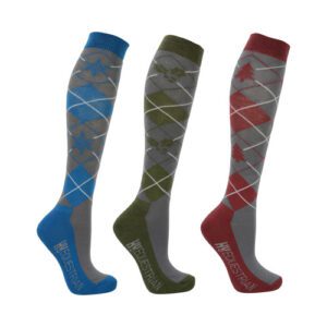 Christmas Argyle Socks by Hy Equestrian