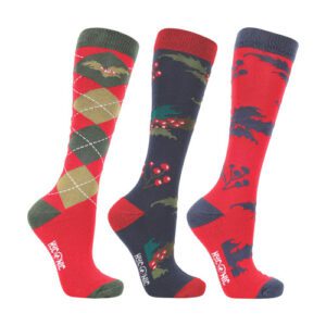 HyCONIC Christmas Holly Socks by Hy Equestrian