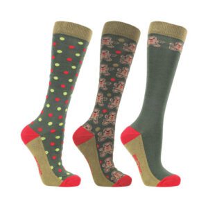 HyCONIC Christmas Gingerbread Socks by Hy Equestrian