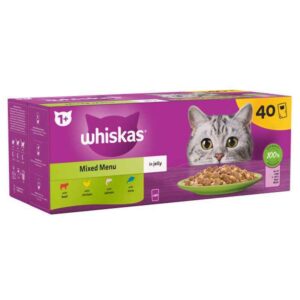 Whiskas Adult 1+ Mixed Menu in Jelly Pouches 40 x 85g