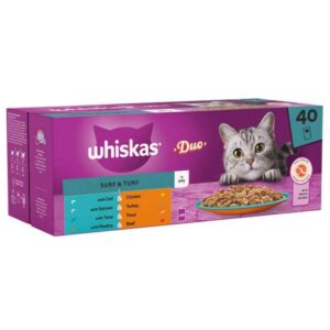 Whiskas Adult 1+ Duo Surf & Turf in Jelly 40 x 85g