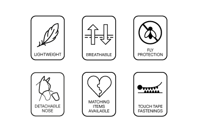Competition Ready Fly Mask with Ears by Hy Equestrian - Image 2