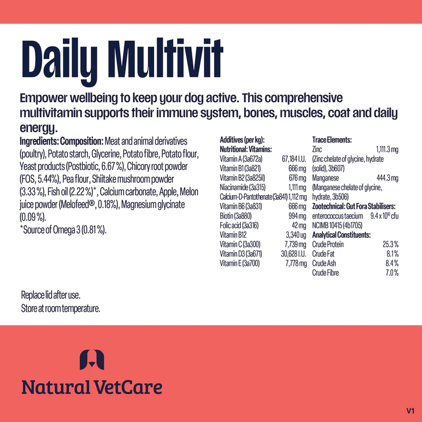 Natural VetCare Daily Multivit 225g by NAF - Image 3