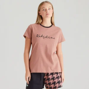Ridgeline Signature T-Shirt Dusky Pink -Women's