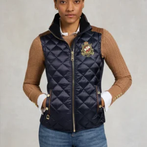 Diamond Quilt Classic Gilet -Ink Navy by Holland Cooper 