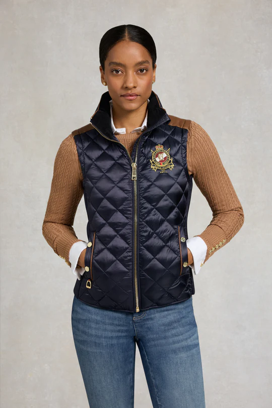 Diamond Quilt Classic Gilet -Ink Navy by Holland Cooper