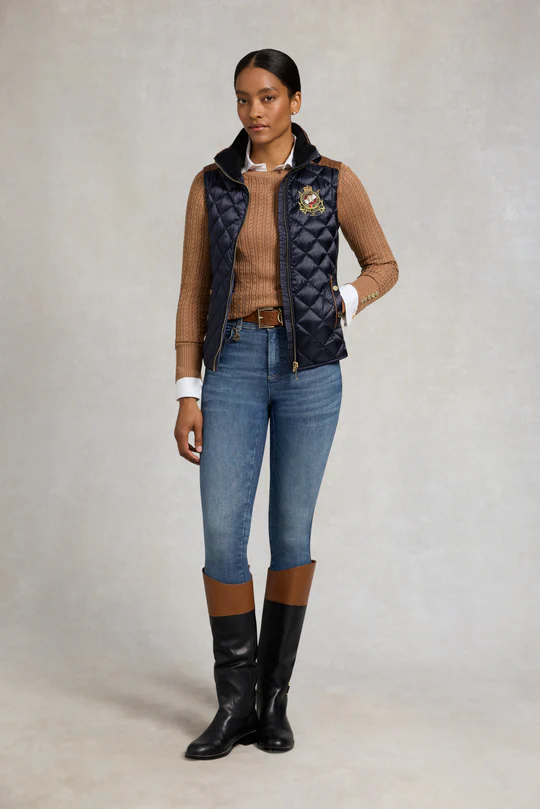 Diamond Quilt Classic Gilet -Ink Navy by Holland Cooper - Image 5