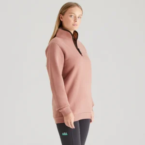 Ridgeline Brancaster 1/4 Zip Top Dusky Pink -Women's