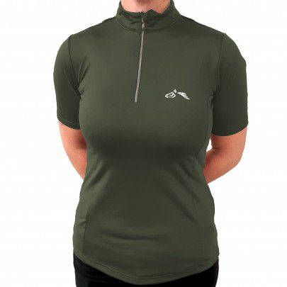 Gallop Short Sleeve Zipped Neck Base Layer