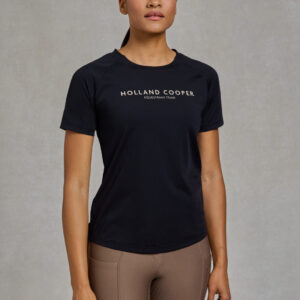 Chiltern Crew Tee -Black by Holland Cooper