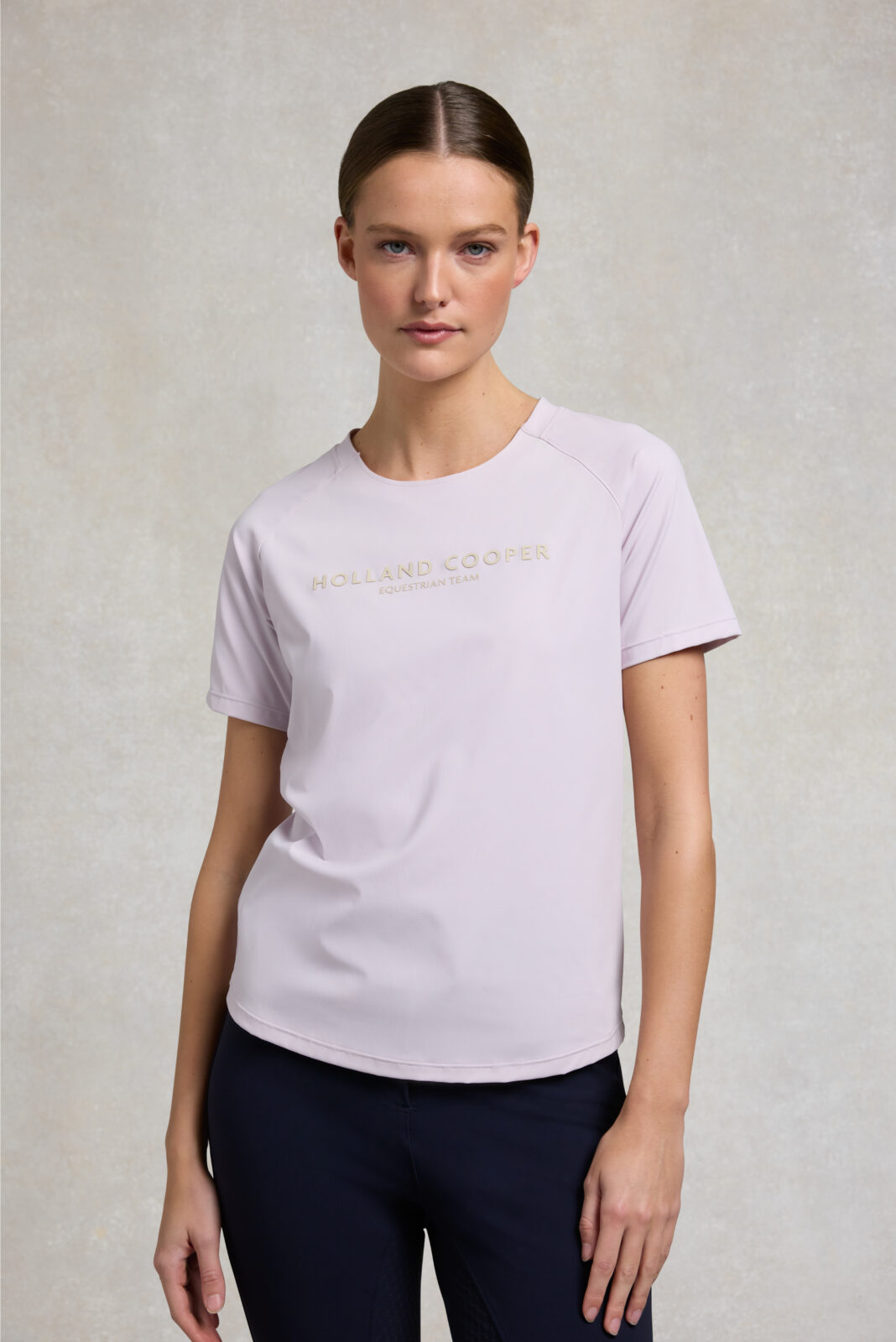 Chiltern Crew Tee -Dawn Pink by Holland Cooper