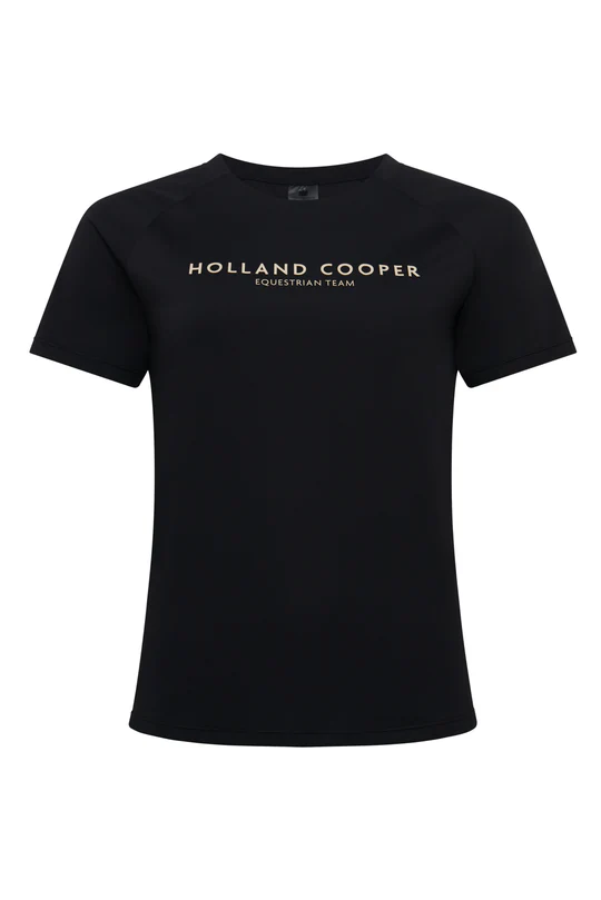 Chiltern Crew Tee -Black by Holland Cooper - Image 8