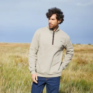 Ridgeline Brancaster 1/4 Zip -Cashew Men's