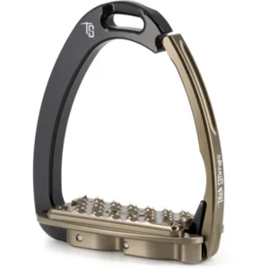 Venice Flat Evo Black/Brown Safety Stirrups by Tech Stirrups