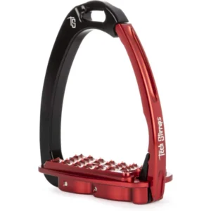 Venice Flat Evo Black/Red Safety Stirrups by Tech Stirrups