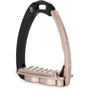 Venice Flat Evo Black/Rosegold Safety Stirrups by Tech Stirrups