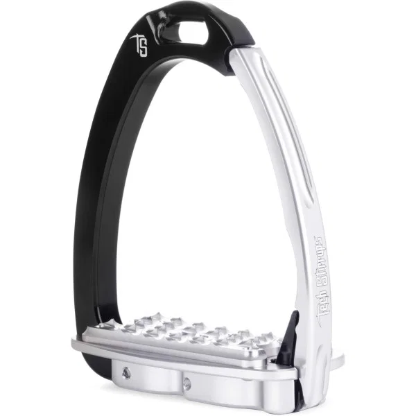 Venice Flat Evo Black/Silver Safety Stirrups by Tech Stirrups