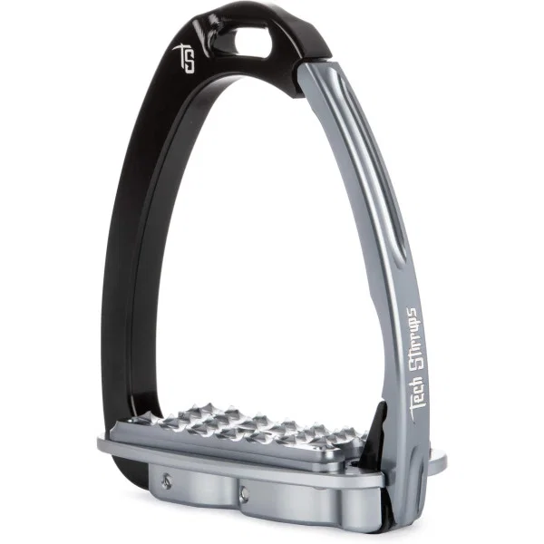 Venice Flat Evo Black/Titanium Safety Stirrups by Tech Stirrups