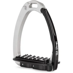Venice Flat Evo Silver/Black Safety Stirrups by Tech Stirrups