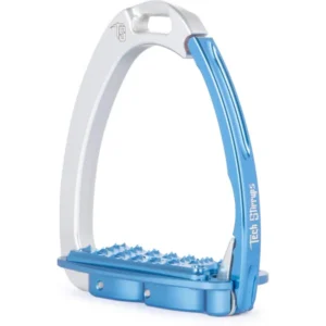 Venice Flat Evo Silver/Blue Safety Stirrups by Tech Stirrups
