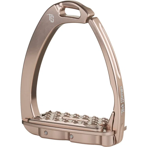 Venice Flat Evo Rosegold/Rosegold Safety Stirrups by Tech Stirrups