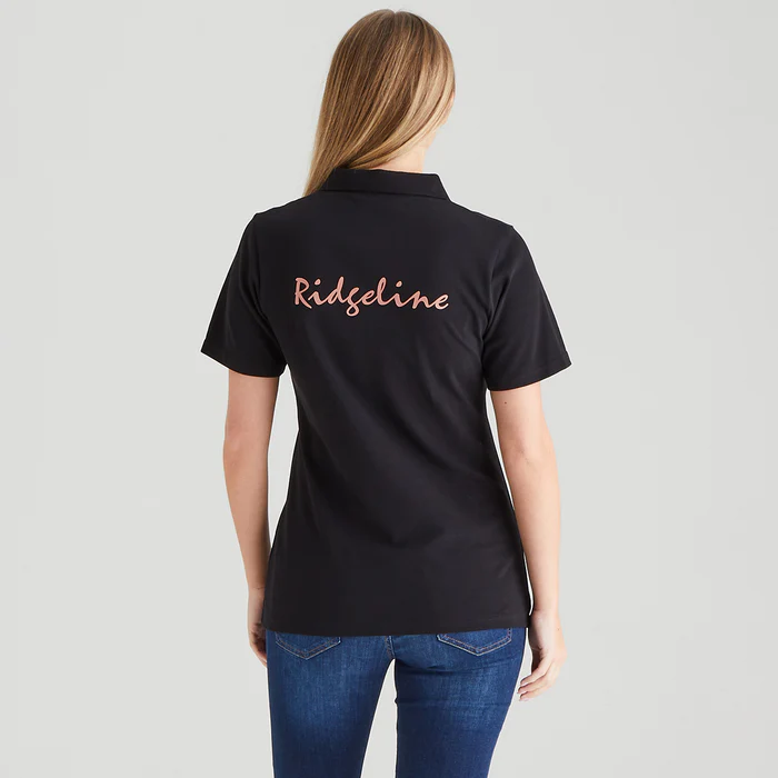 Ridgeline Signature Polo Shirt Black -Women's - Image 6