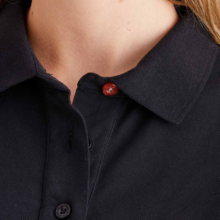 Ridgeline Signature Polo Shirt Black -Women's - Image 7